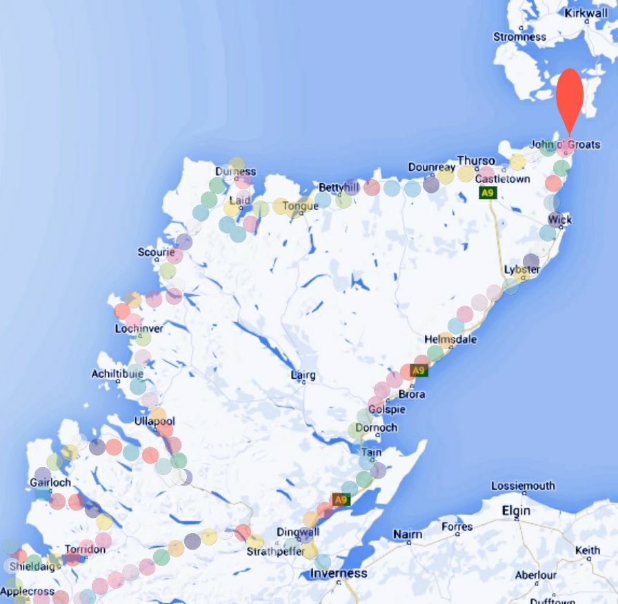 Attractions from John O'Groats to North Coast 500 (NC500)